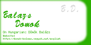 balazs domok business card
